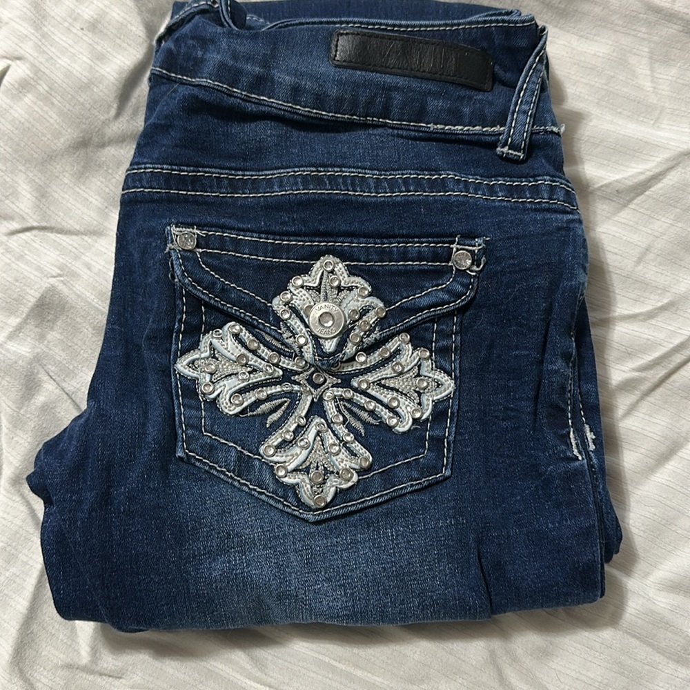 Vanity Dark Blue Flare Jeans
